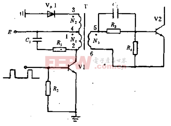 单极性脉冲变压器驱动电路原理图