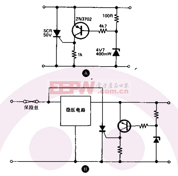 简单短路保护电路