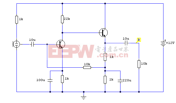 ECM 麦克前置放大器电路图