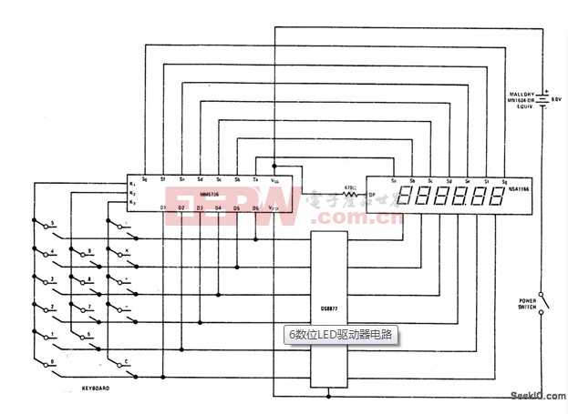 6数位LED驱动器电路
