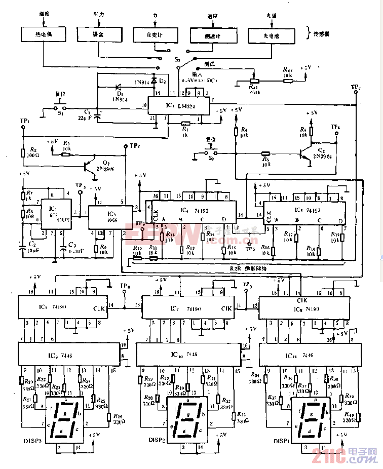 数字式峰值检测器电路图