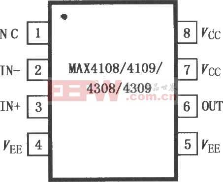 MAX4108／4109／4308／4309 极低失真运算放大器电路