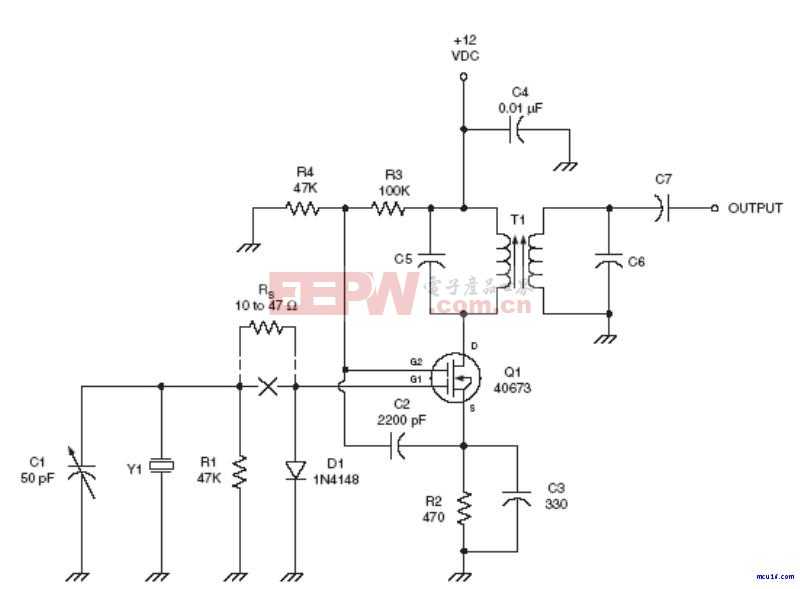 射频Oscillator电路：Tuned Miller oscillator RF circuit